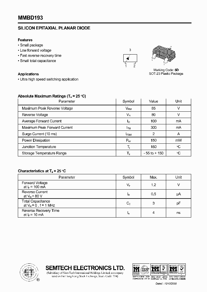 MMBD193_4421677.PDF Datasheet