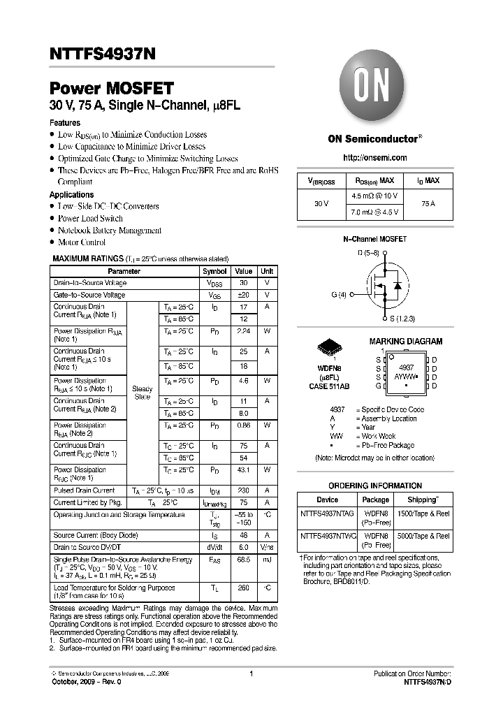 NTTFS4937NTWG_4581322.PDF Datasheet