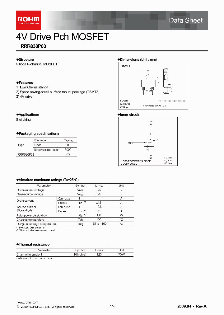 RRR030P03_4708492.PDF Datasheet