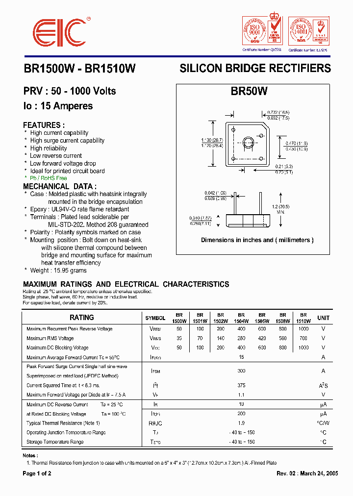 BR1500W05_4927408.PDF Datasheet