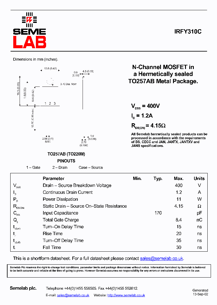 IRFY310C_4937970.PDF Datasheet