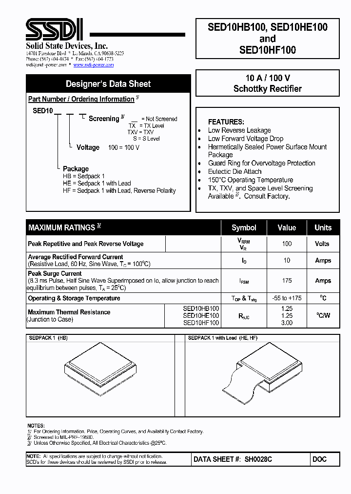 SED10HB100_4989188.PDF Datasheet