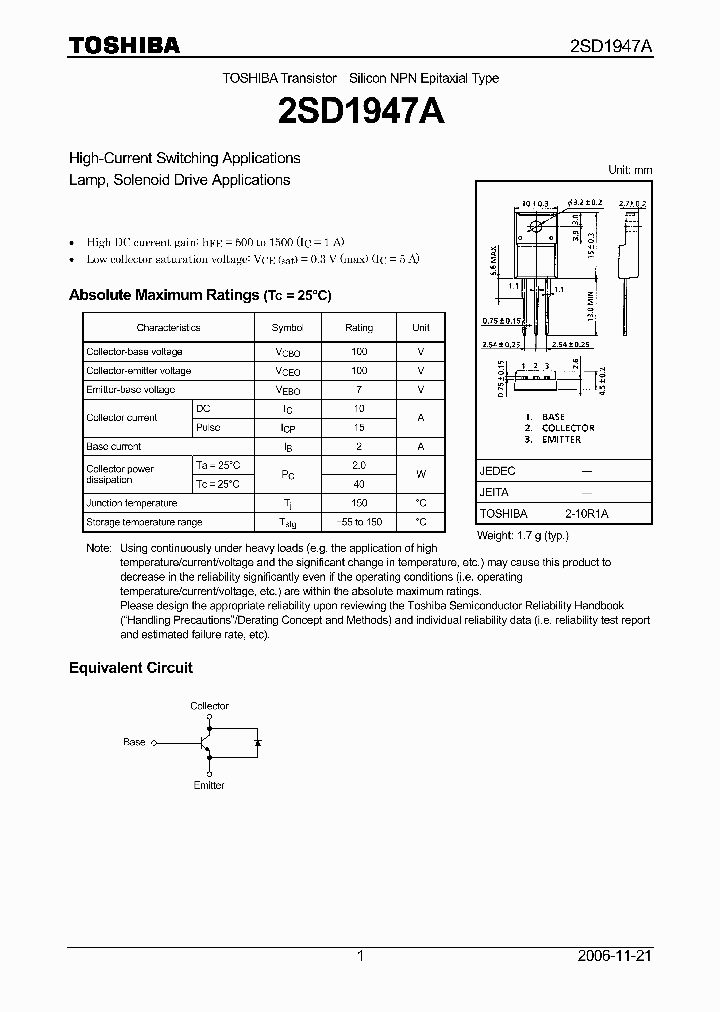 2SD1947A_5024540.PDF Datasheet