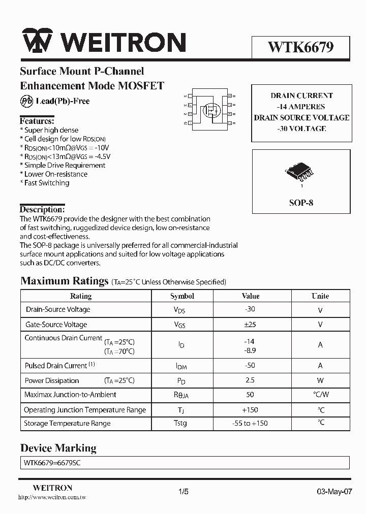 WTK6679_5035209.PDF Datasheet