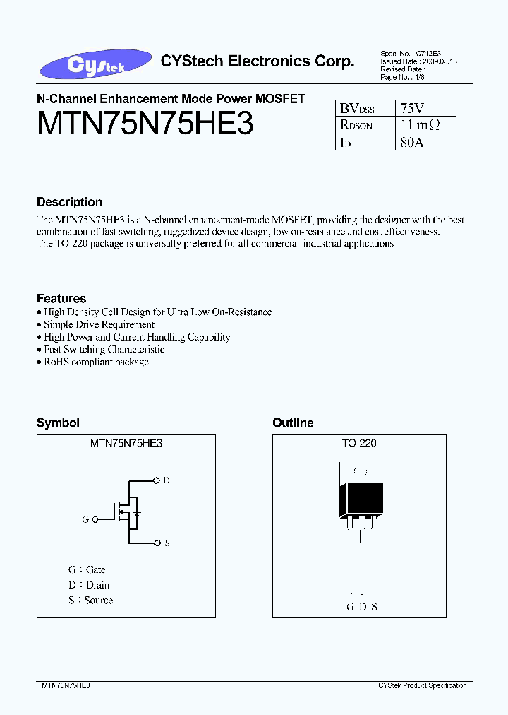 MTN75N75HE3_5042464.PDF Datasheet
