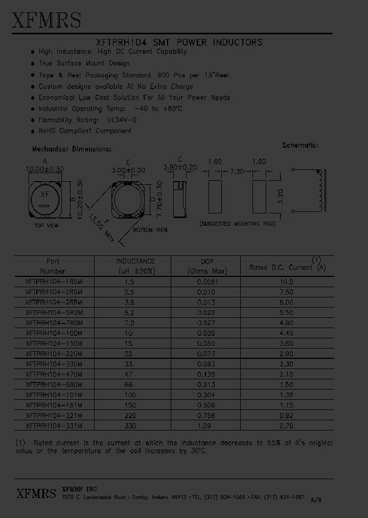 XFTPRH104-100M_5058741.PDF Datasheet