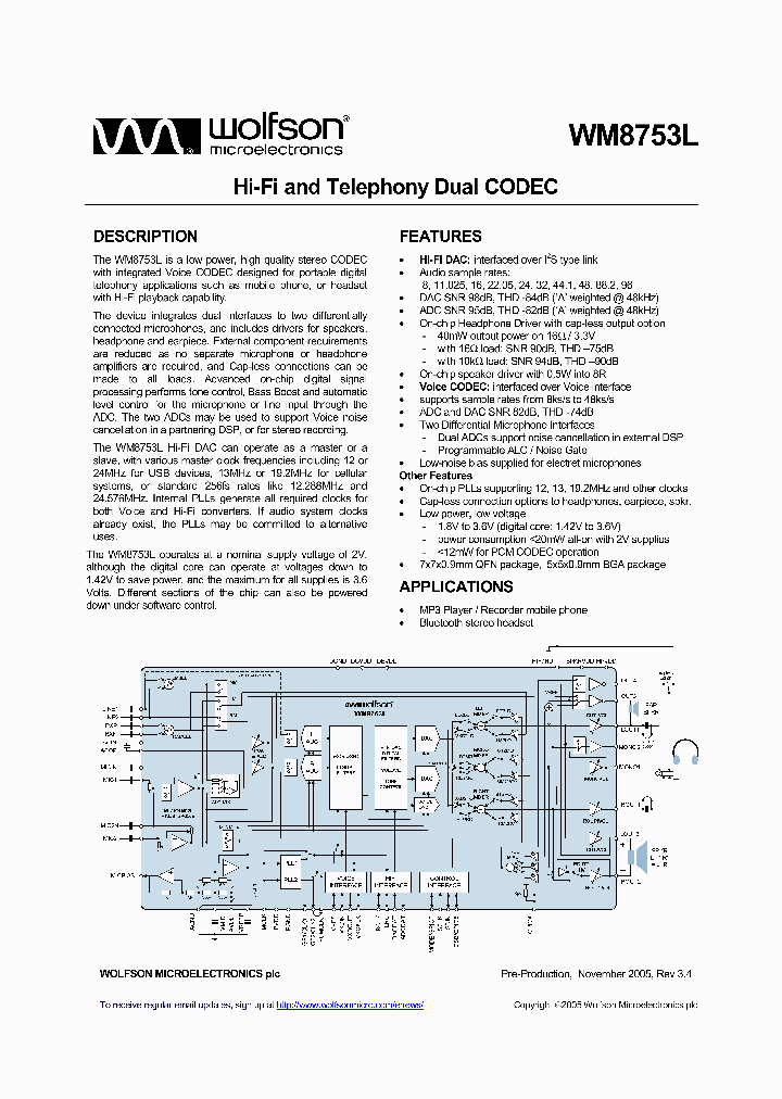 WM8753LGEBRV_22189.PDF Datasheet