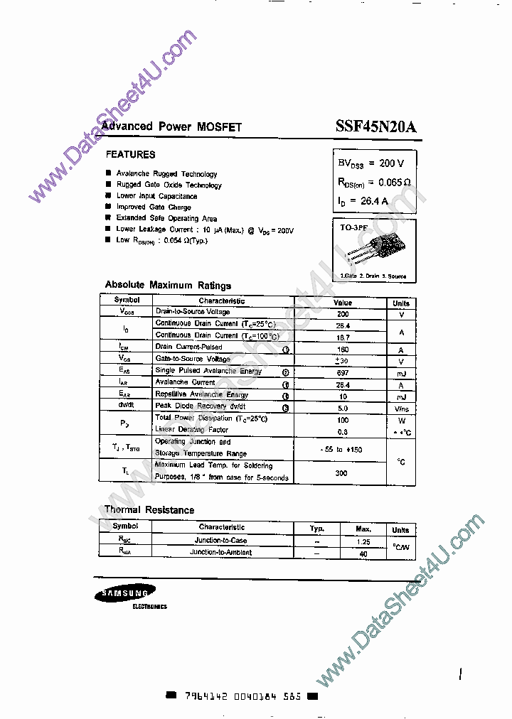 SSF45N20A_165543.PDF Datasheet