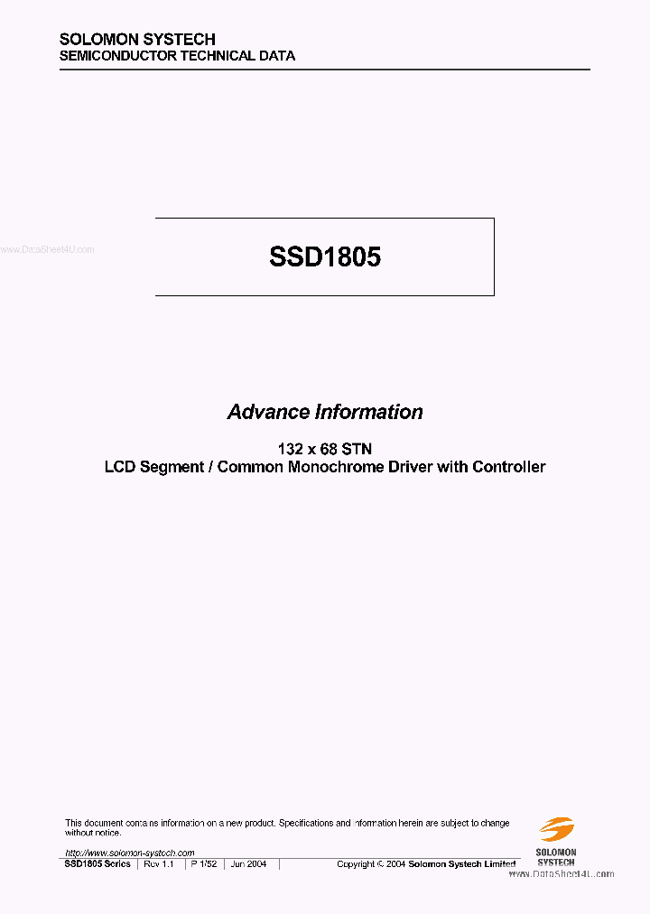 SSD1805_211070.PDF Datasheet
