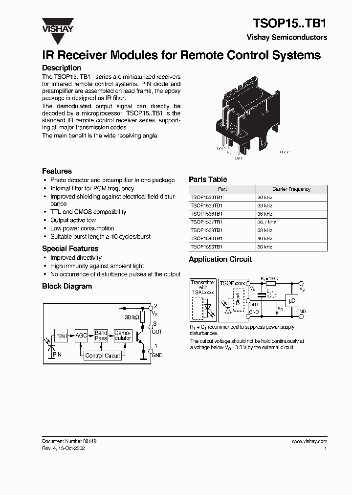 TSOP15TB1_440579.PDF Datasheet