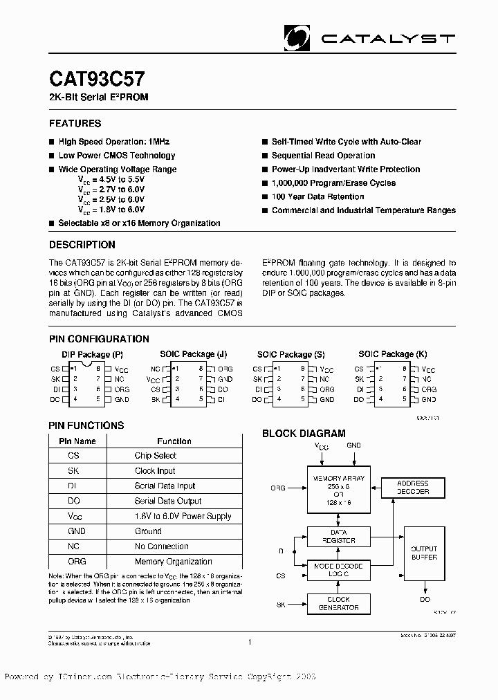 CAT93C57J-27_500580.PDF Datasheet