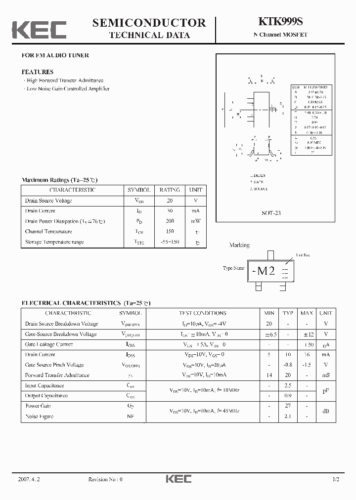 KTK999S_1105268.PDF Datasheet