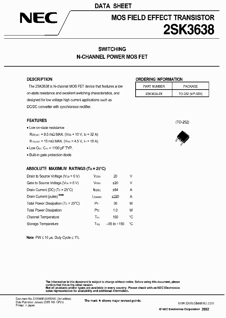 K3638_892005.PDF Datasheet