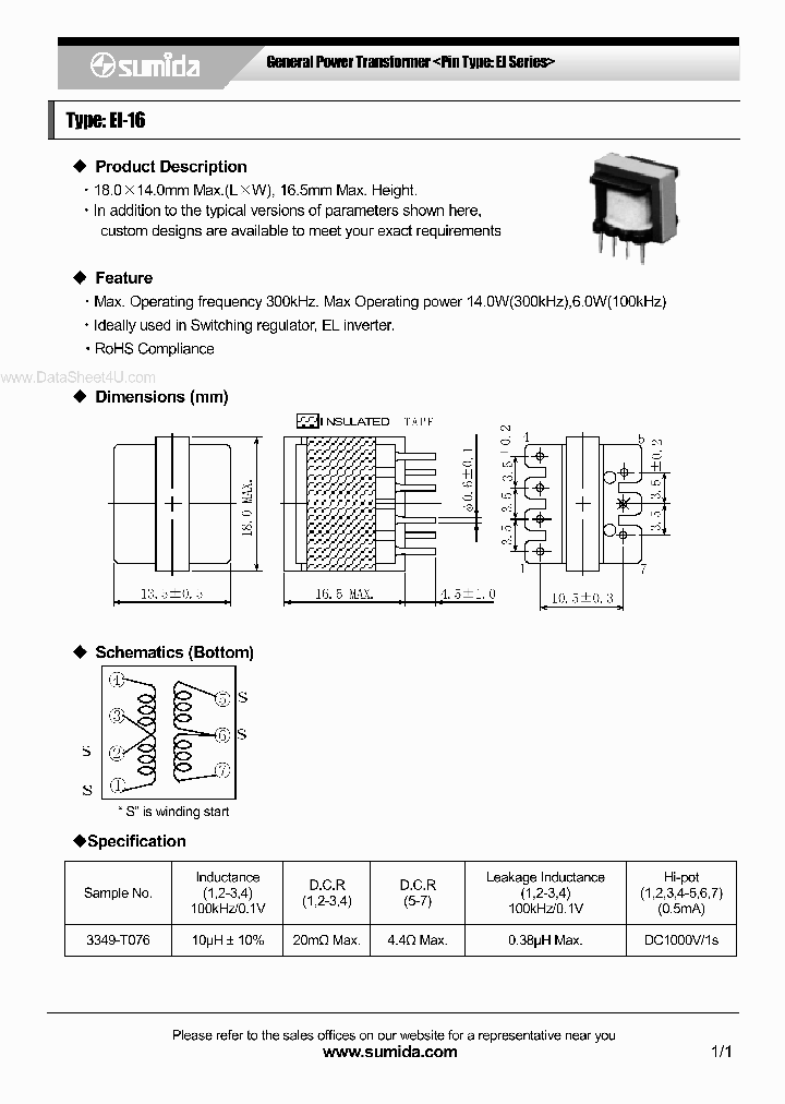 EI-16_1116285.PDF Datasheet