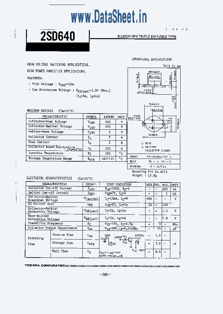 2SD640_1392959.PDF Datasheet