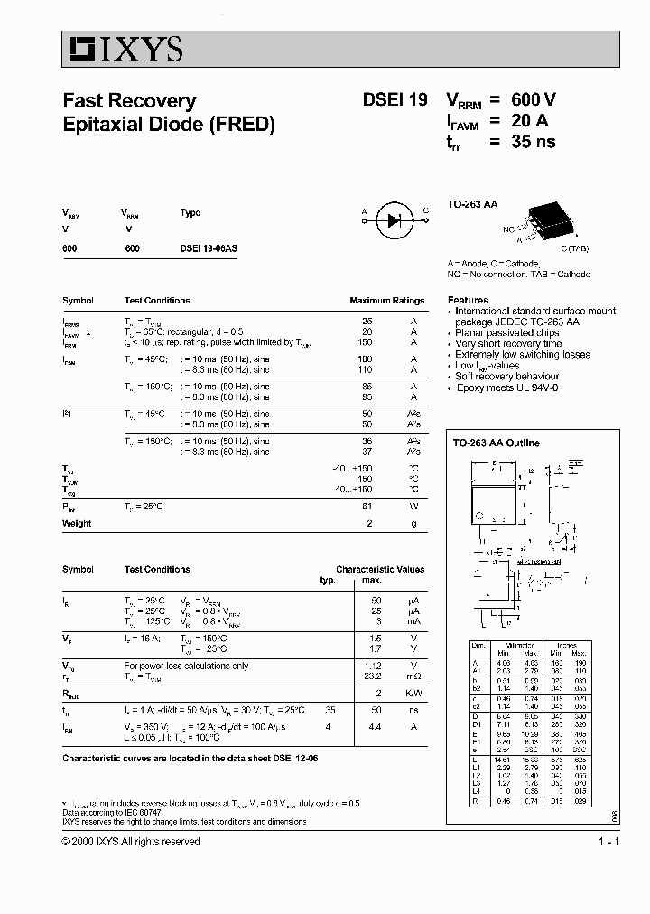 DSEI19_1721188.PDF Datasheet