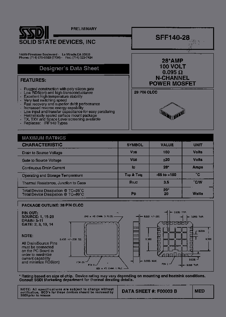 SFF140-28_1520581.PDF Datasheet