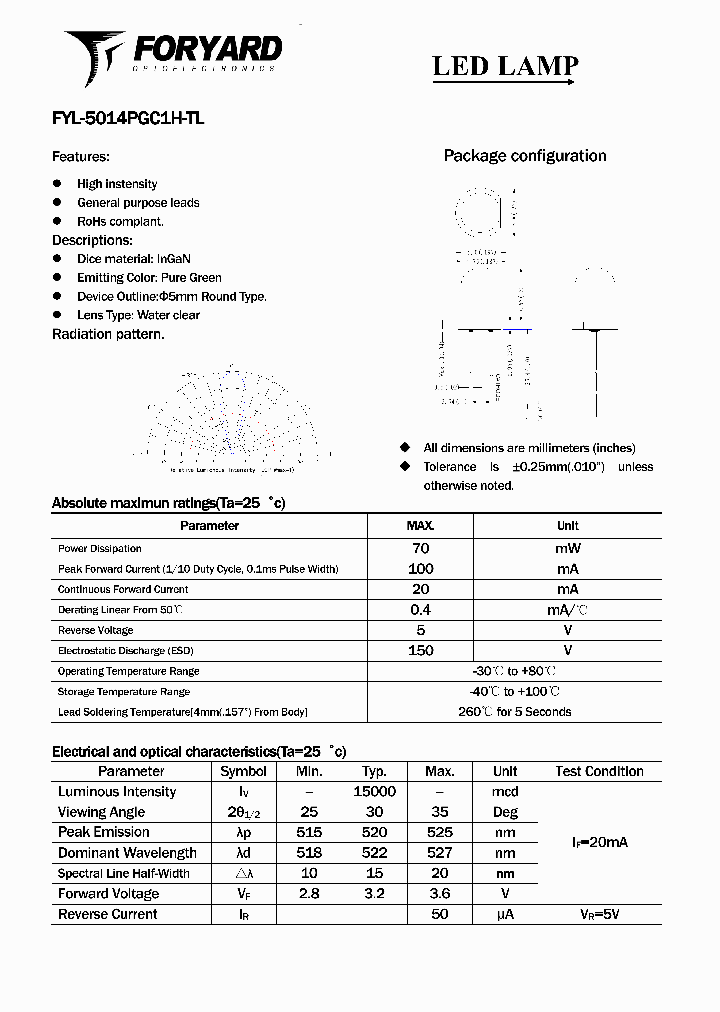 FYL-5014PGC1H-TL_2556607.PDF Datasheet