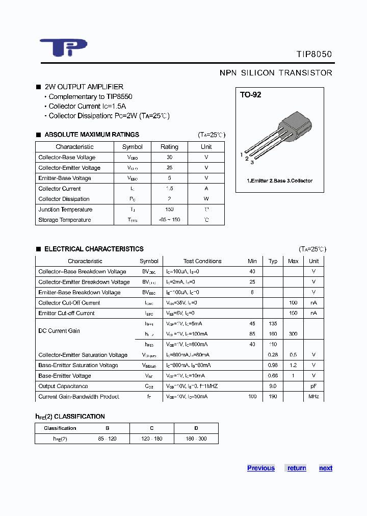 TIP8050_2670716.PDF Datasheet