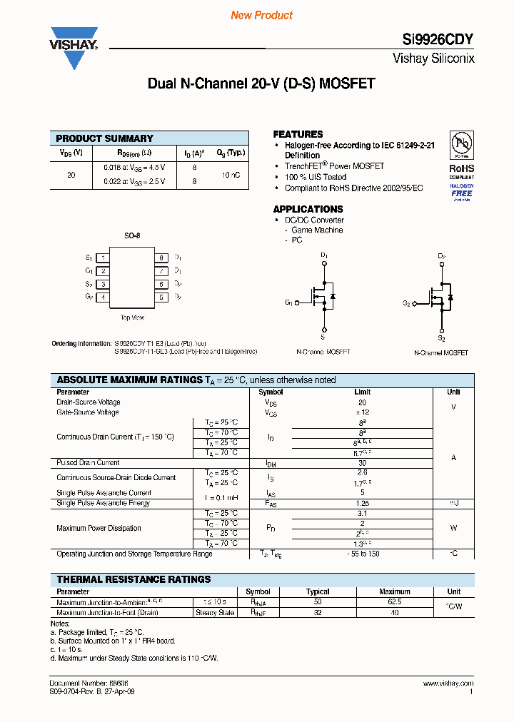 SI9926CDY_3117196.PDF Datasheet