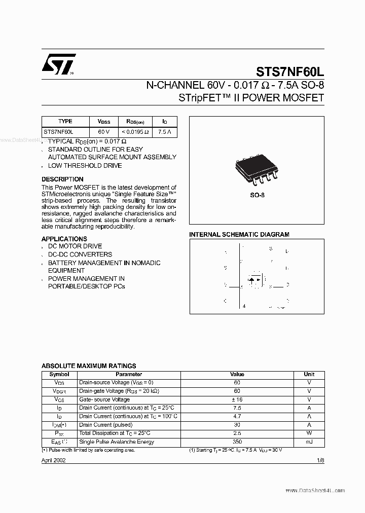 STS7NF60L_3598538.PDF Datasheet