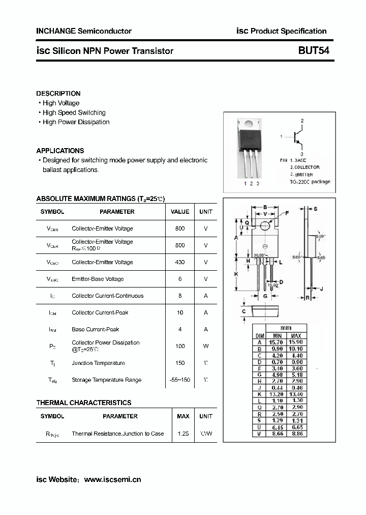 BUT54_3719721.PDF Datasheet