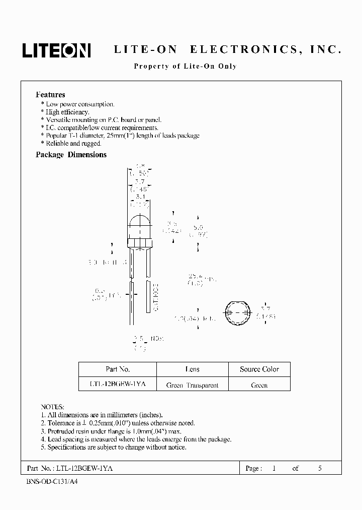 LTL-12BGEW-1YA_3770358.PDF Datasheet