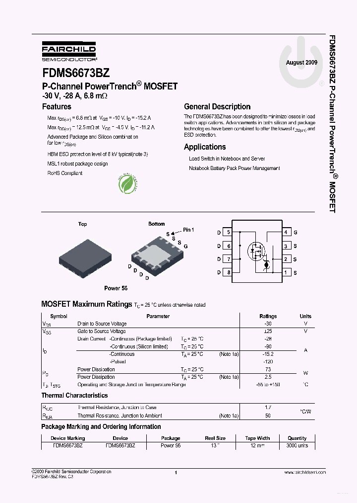 FDMS6673BZ_4033519.PDF Datasheet