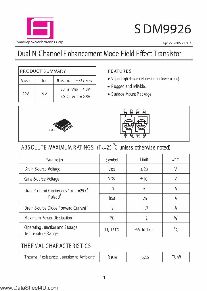 SDM9926_4101256.PDF Datasheet