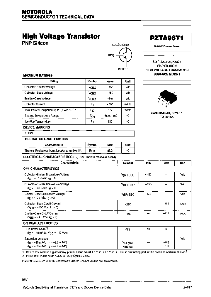 PZTA96T3_3885904.PDF Datasheet