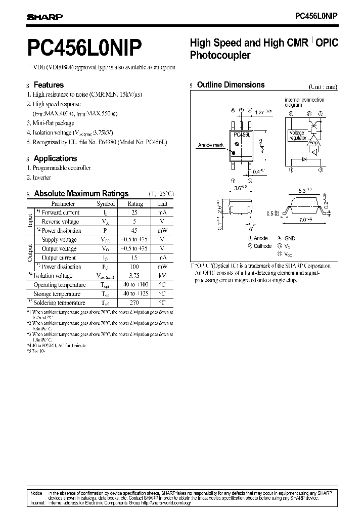 PC456L0NIP_4225253.PDF Datasheet