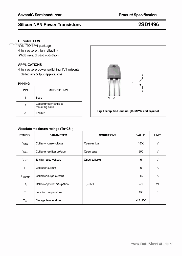 2SD1496_4275680.PDF Datasheet