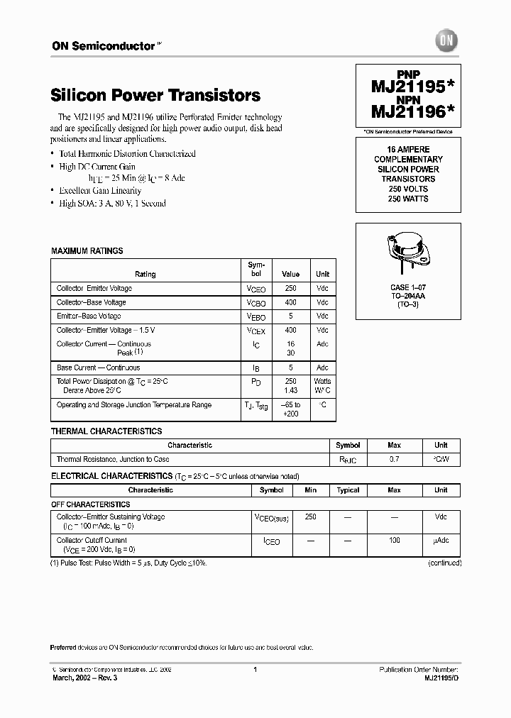 MJ21195-D_4328503.PDF Datasheet