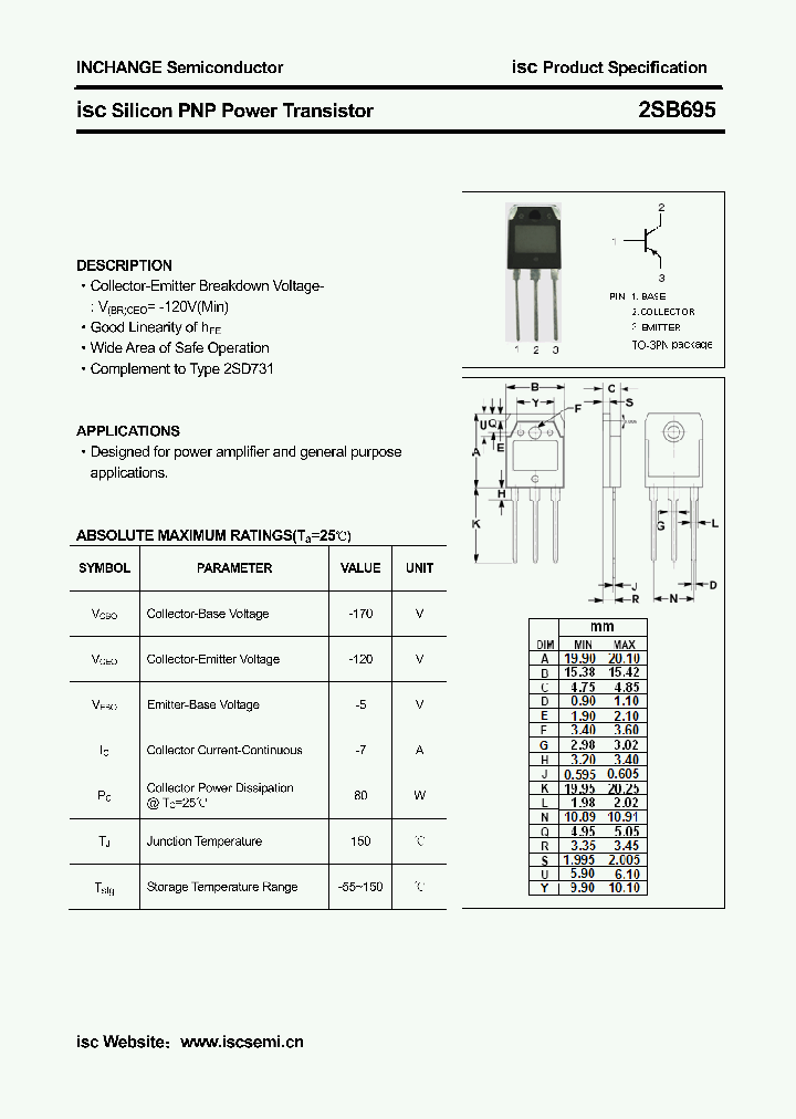 2SB695_4410367.PDF Datasheet