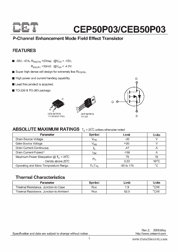 CEB50P03_4497568.PDF Datasheet