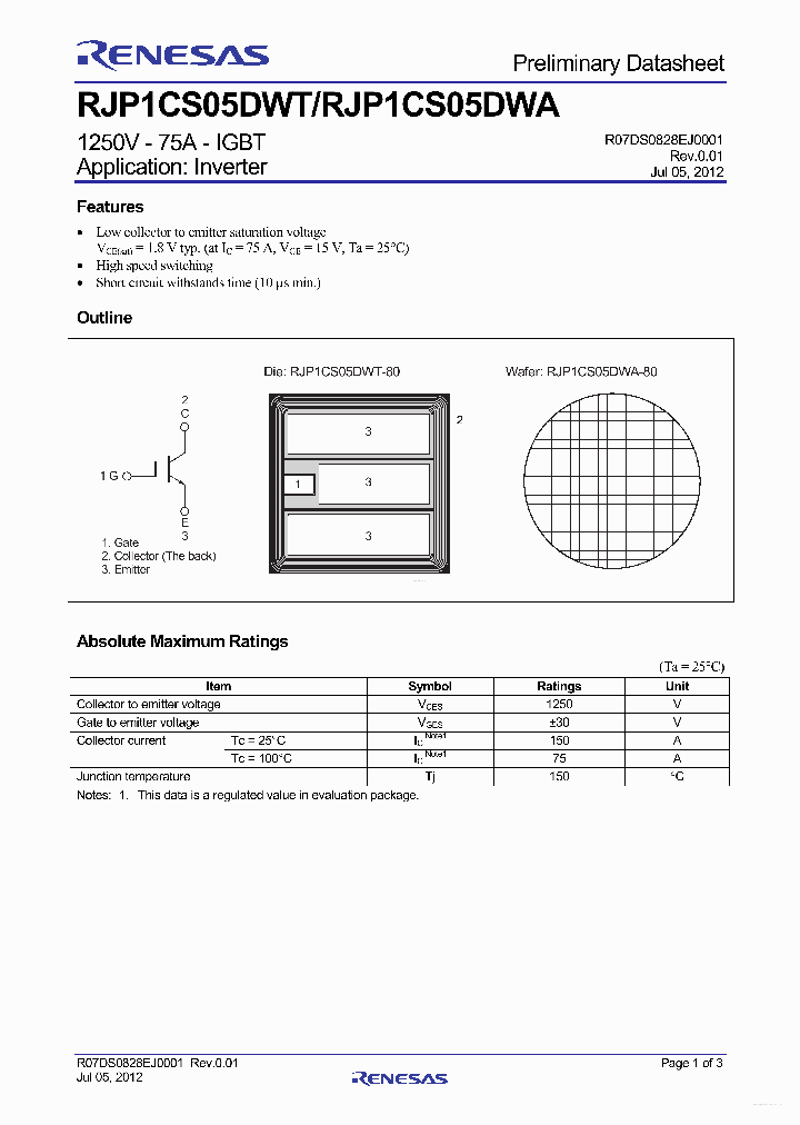 RJP1CS05DWA_4498690.PDF Datasheet