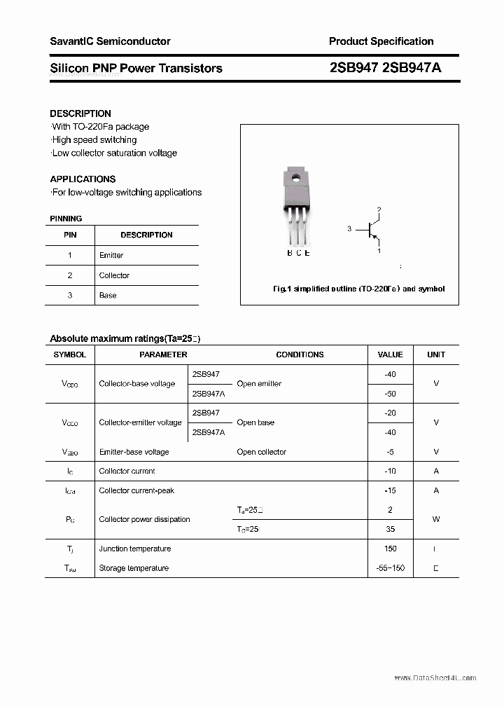 2SB947_4594011.PDF Datasheet