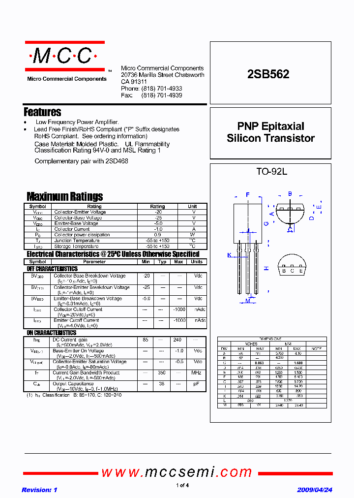 2SB562_4645857.PDF Datasheet