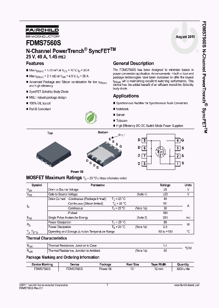 FDMS7560S_4877452.PDF Datasheet