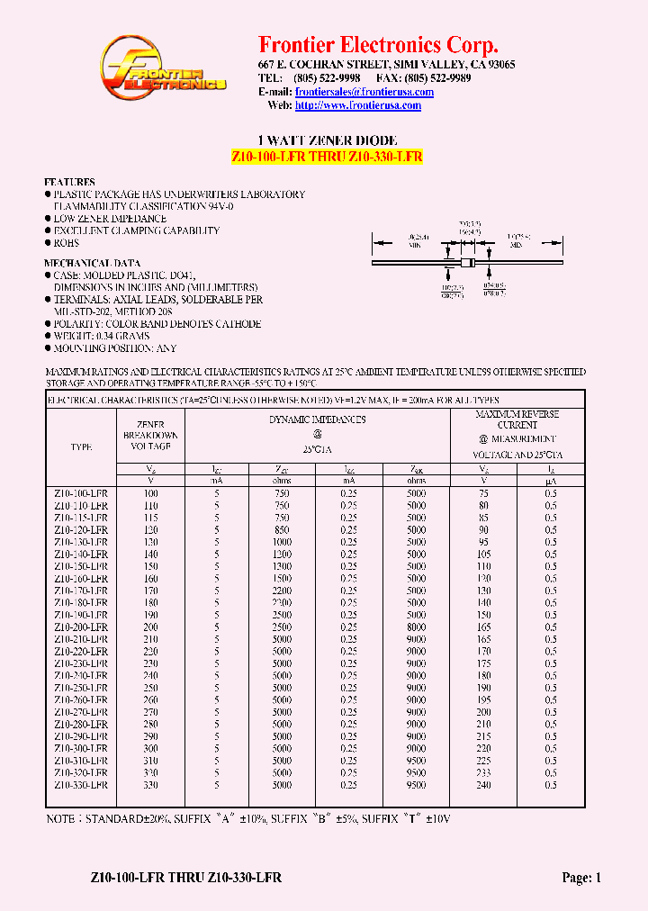 Z10-150-LFR_4939834.PDF Datasheet