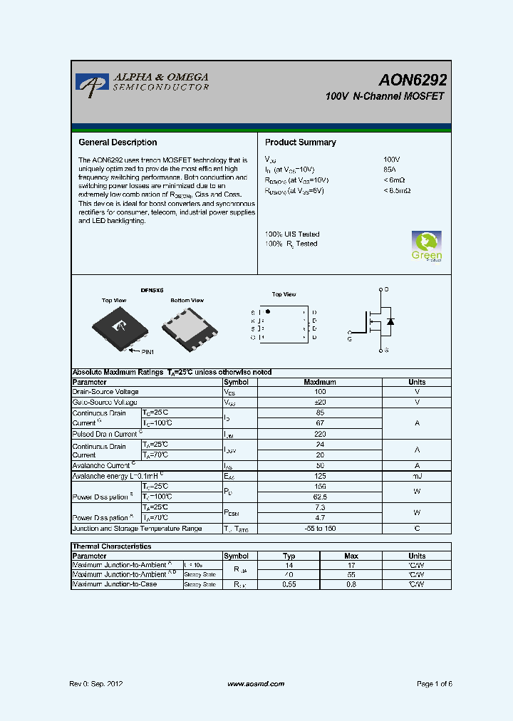 AON6292_5267152.PDF Datasheet