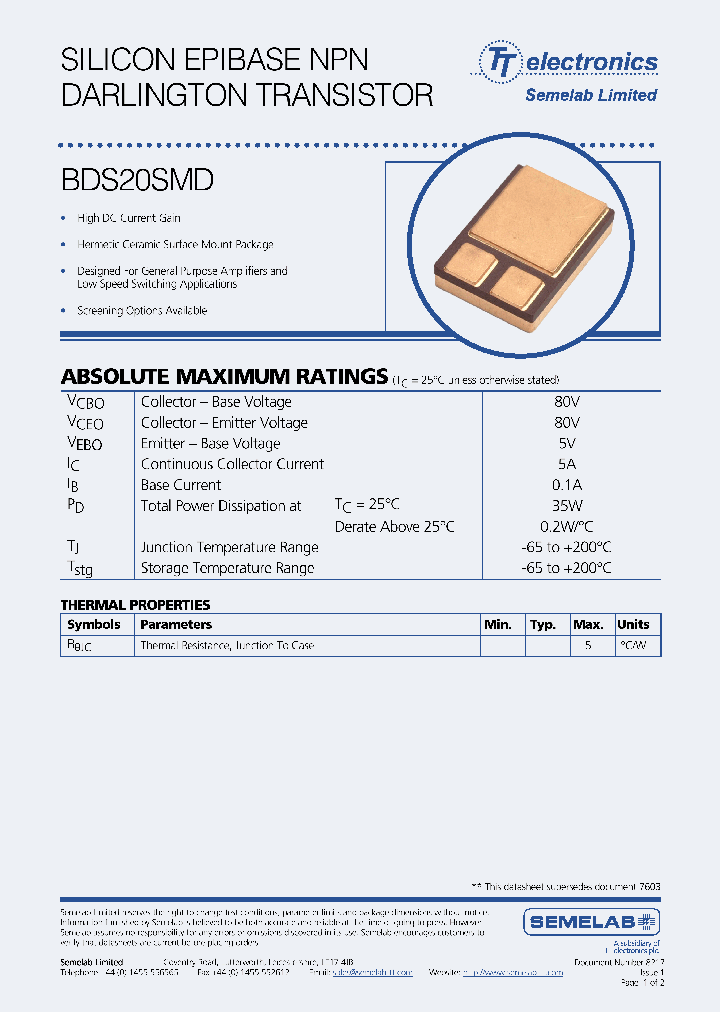 BDS20SMD_5514405.PDF Datasheet