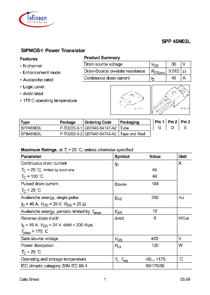 SPB46N03L_5620105.PDF Datasheet