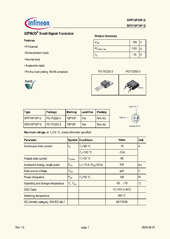 SPP15P10P_5707940.PDF Datasheet