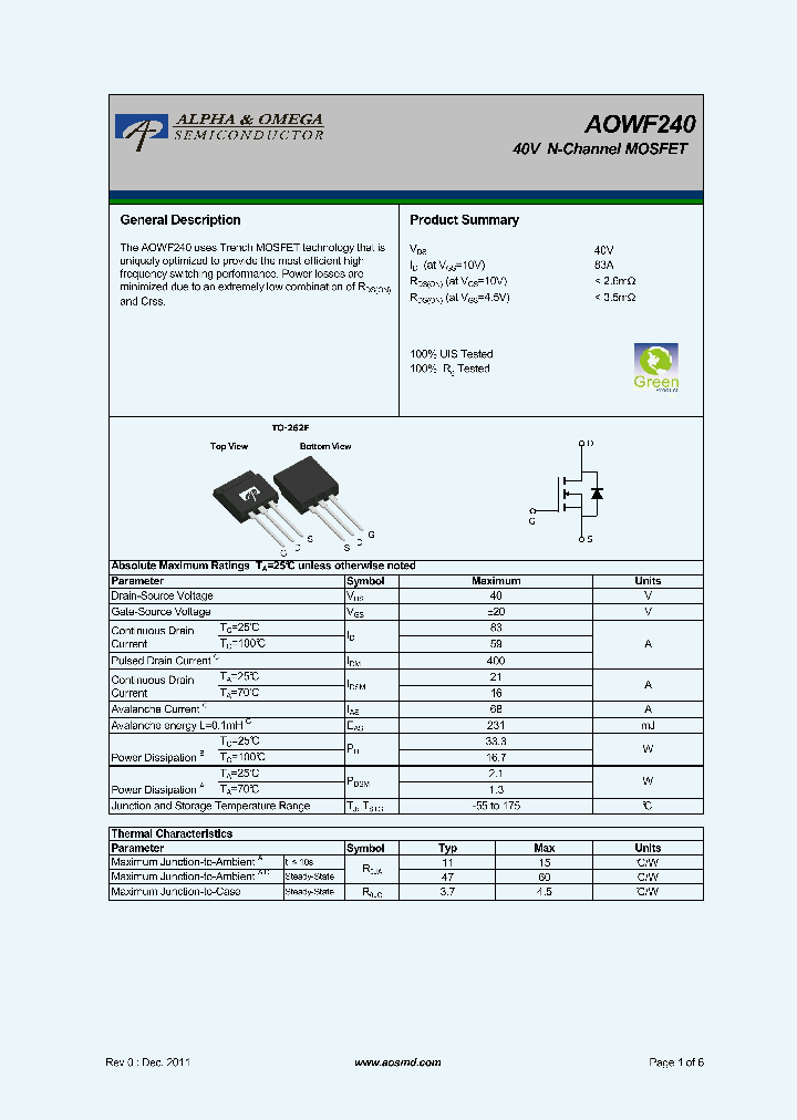 AOWF240_5897947.PDF Datasheet