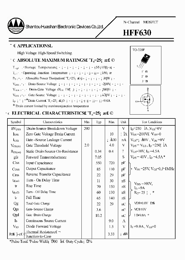 HFF630_6101255.PDF Datasheet