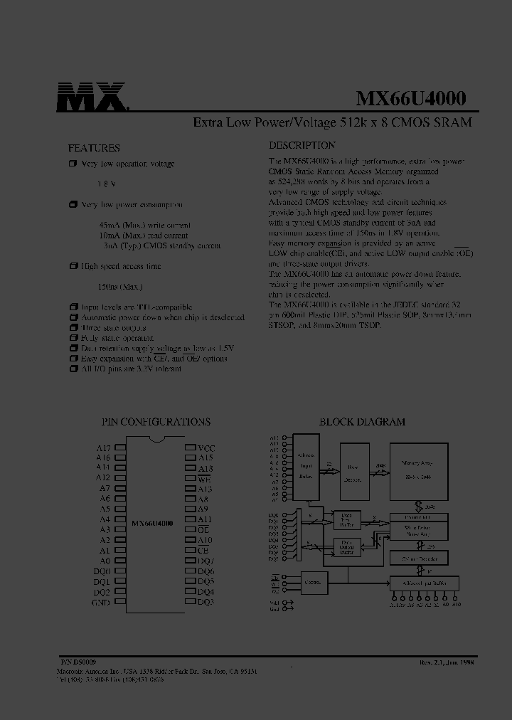 MX66U4000-15STRC_6106020.PDF Datasheet