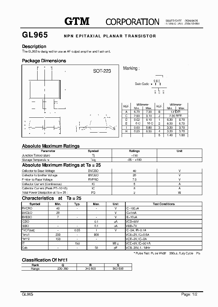 GL965_6456951.PDF Datasheet