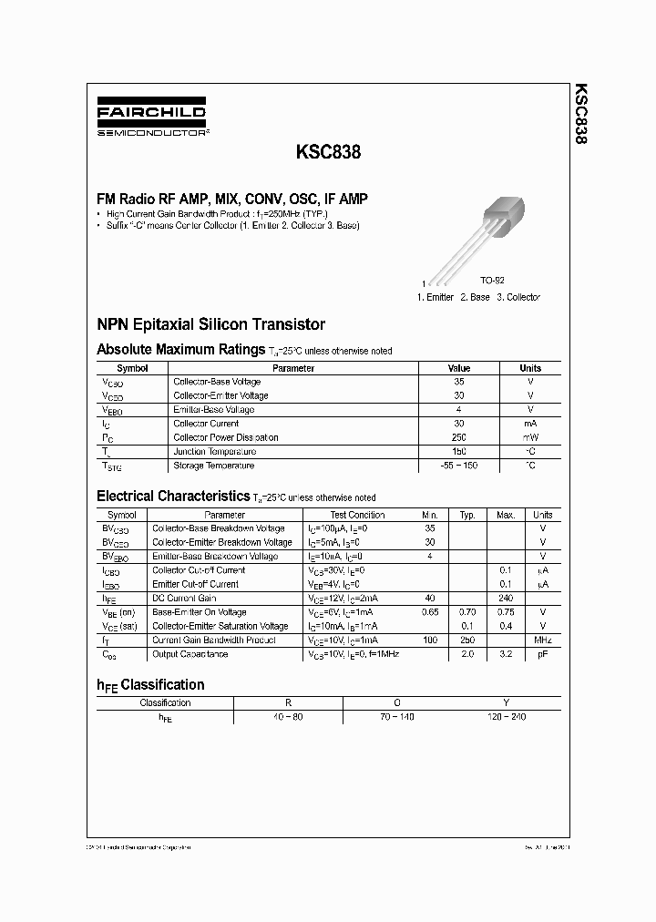 KSC838CYTA_6471351.PDF Datasheet