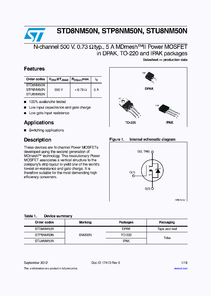 STD8NM50N_6477758.PDF Datasheet